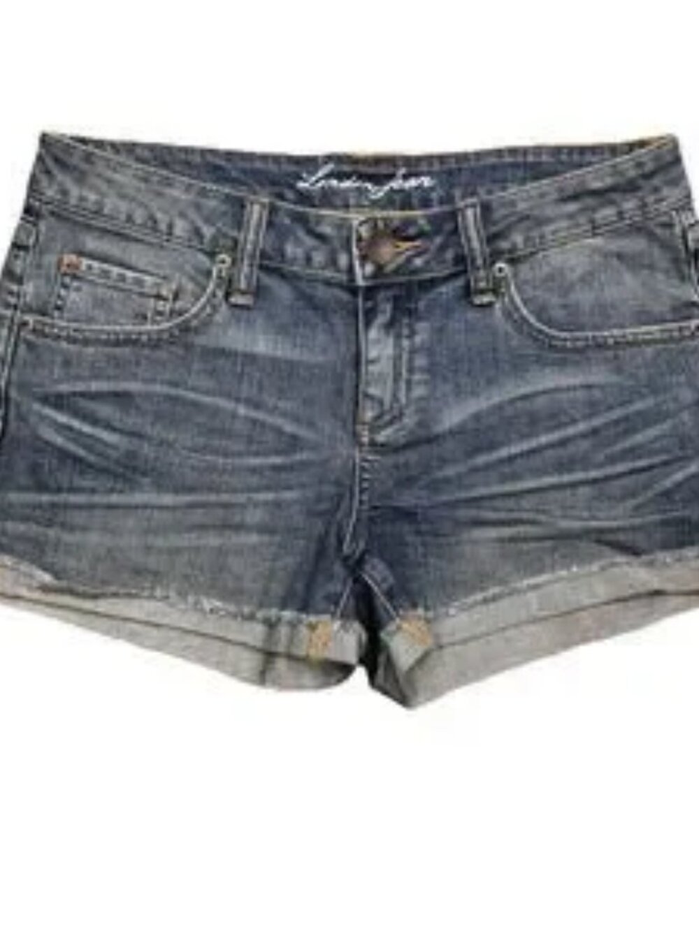 London Jeans Shorts Womens 4 Cuffed Blue Denim Measures W29 Inseam 3